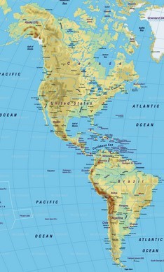 Map of the Americas