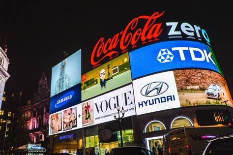 Advertising in neon lights