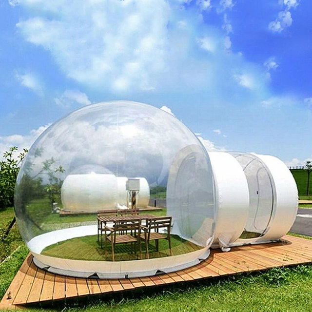 A bubble tent