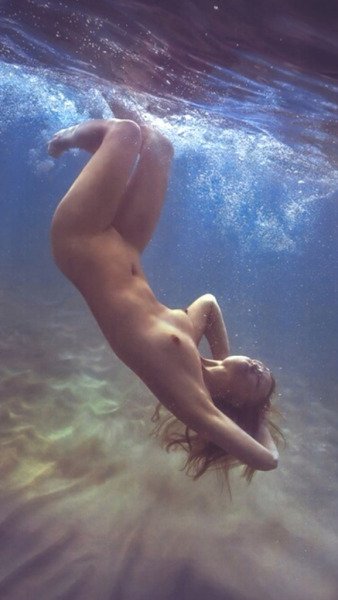 Nude in the water