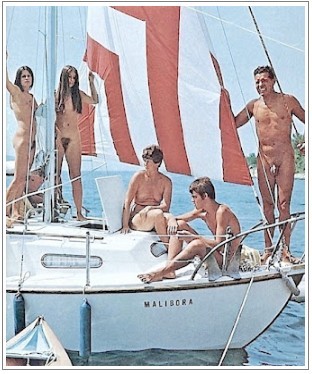 Nudist on sailboat