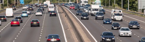 View of a British motorway