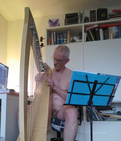 Nude harp player author