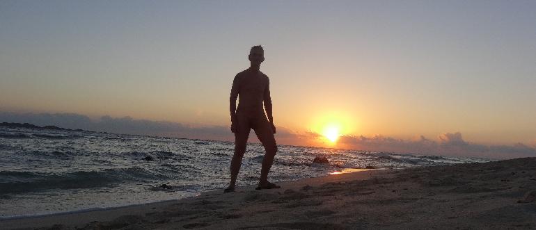 Fuerteventura beach in the evening