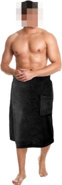 Man with towel around his waist