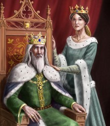 King and queen, dressed