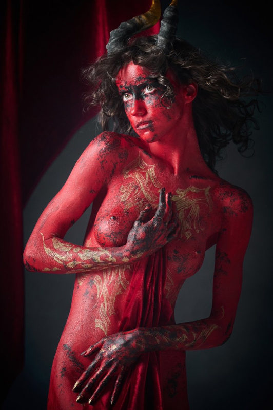 Body painted woman