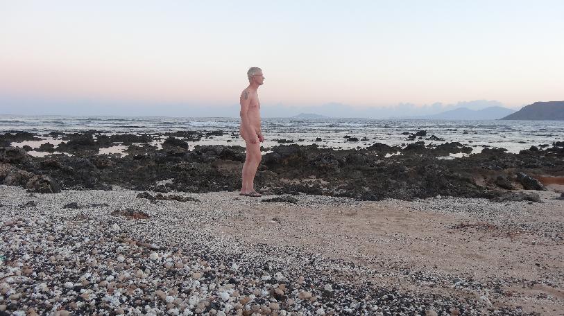 Me on a nude beach during a walk