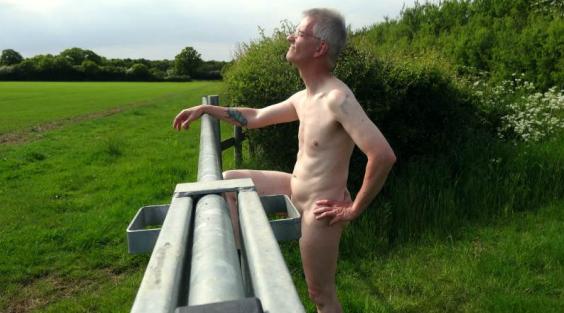 A rest at a gate during a walk in the UK