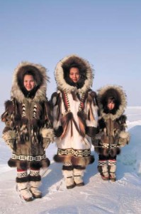 Inuit Children in Winter Furs